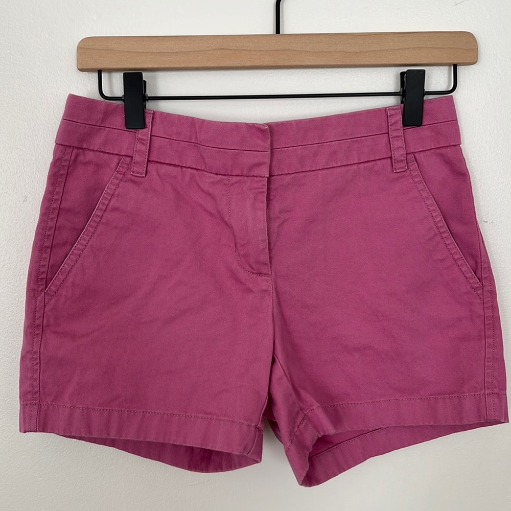 Pink J. Crew Chino Shorts